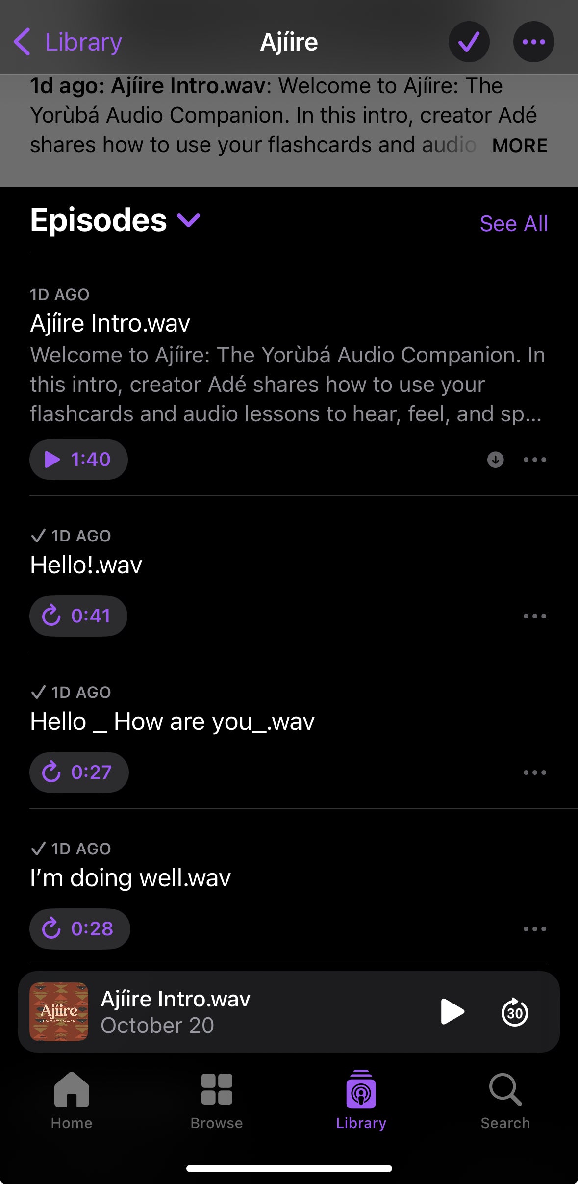 Audio Guide — Ajíire Volume 1